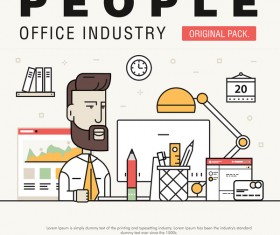 People office industry template vectors sert 10