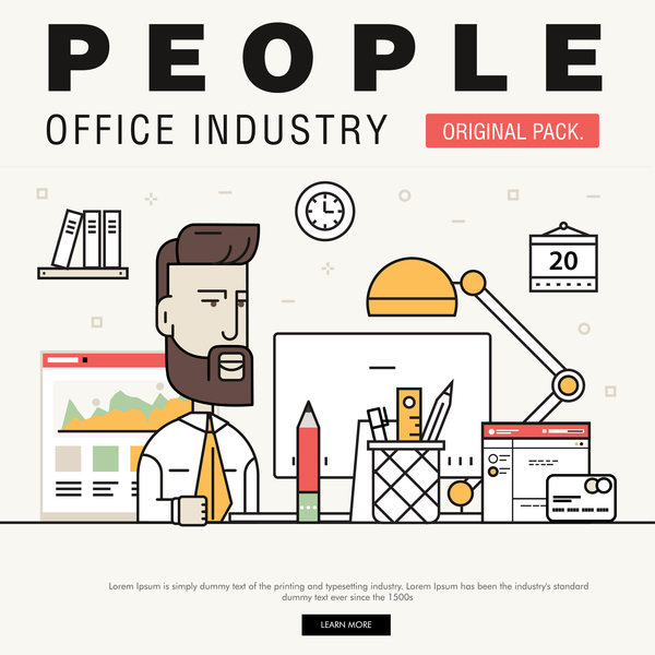 People office industry template vectors sert 10