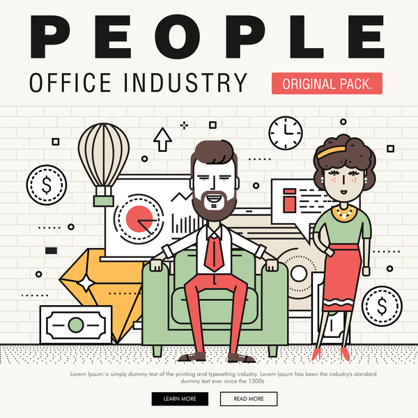 People office industry template vectors sert 12