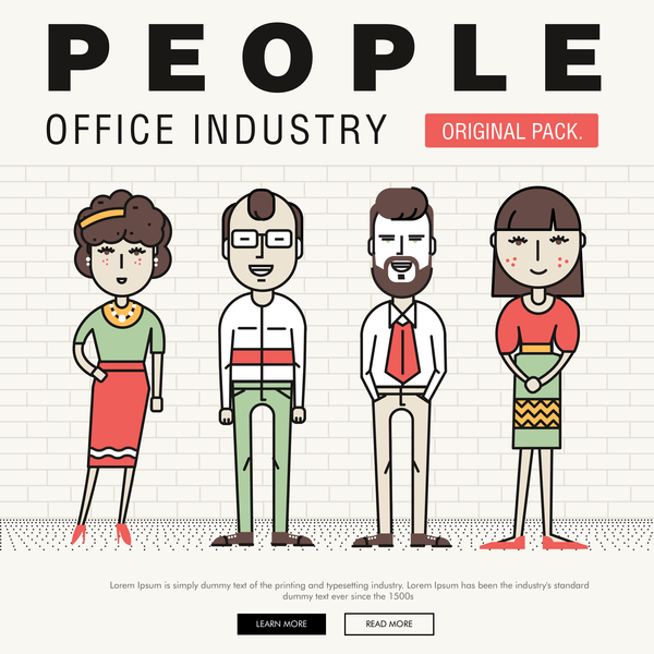 People office industry template vectors sert 15