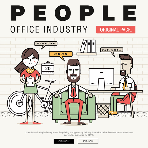 People office industry template vectors sert 16