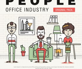 People office industry template vectors sert 17