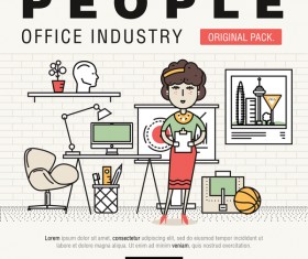 People office industry template vectors sert 18