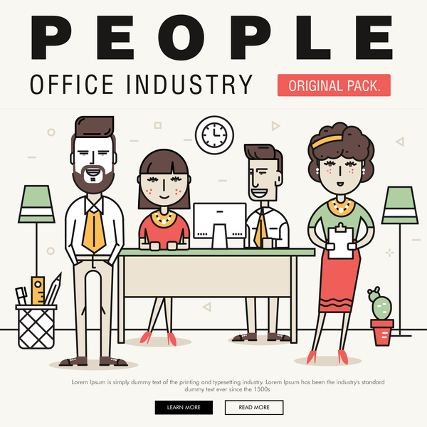 People office industry template vectors sert 20