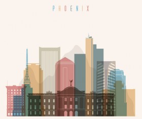 Phoenix building vector illustration