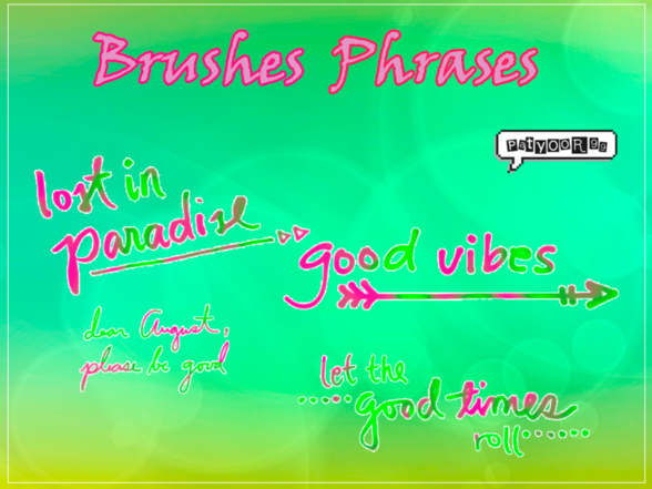 Phrases photoshop brushes