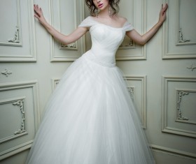 Portrait of gorgeous bride in luxury wedding dress Stock Photo 36