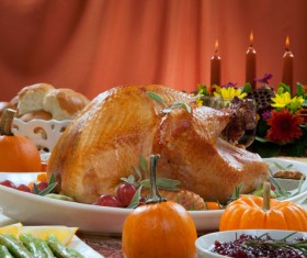 Pumpkin candle decoration for Thanksgiving Desktop turkey