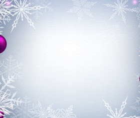 Purple christmas ball with tree branches vector card