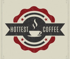 Retro coffee labels design vectors set 01