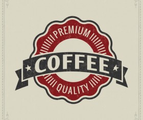 Retro coffee labels design vectors set 06