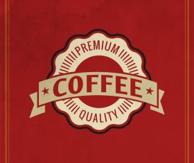 Retro design coffee label vector 01 free download