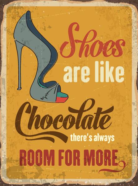 Retro shoes poster template vector 02