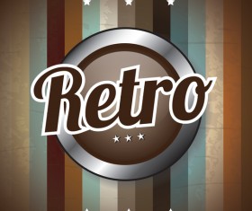Retro style grunge background vector 01