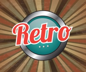 Retro style grunge background vector 02