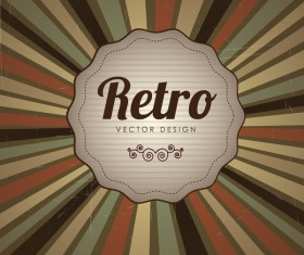 Retro style grunge background vector 03