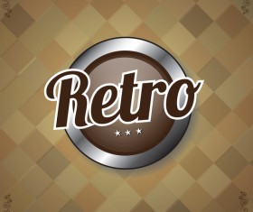 Retro style grunge background vector 04