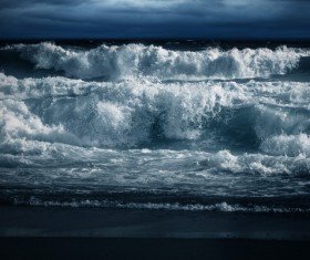 Rough tidal natural landscape Stock Photo