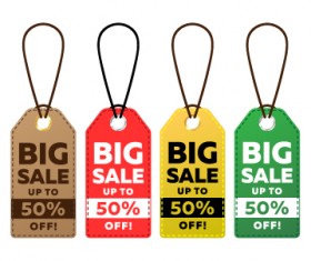 Sale tags set vector 03