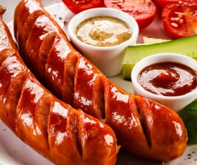 Sauce Vegetables Grilled sausage HD picture 02