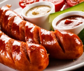 Sauce Vegetables Grilled sausage HD picture 03