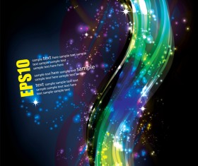 Shining abstract effect illustration vector material 03