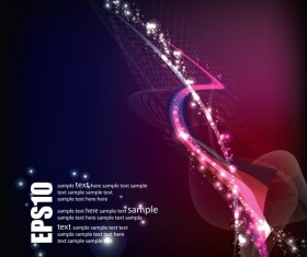 Shining abstract effect illustration vector material 04