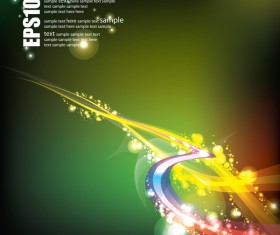 Shining abstract effect illustration vector material 05