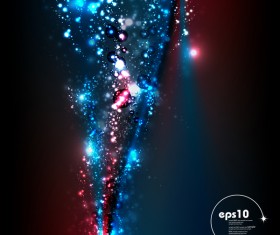 Shining abstract effect illustration vector material 07