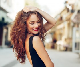 Smiling pretty woman HD picture