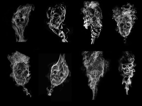 Smoke skull photoshop brushes