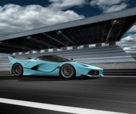 Speeding car Stock Photo