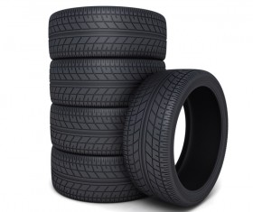 Stacked car tires Stock Photo 01