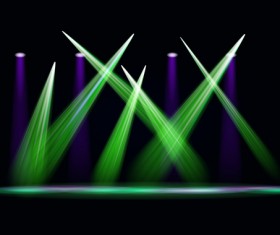 Stage light effect spotlight vector illustration 02