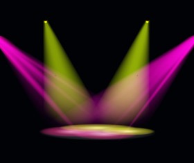 Stage light effect spotlight vector illustration 06