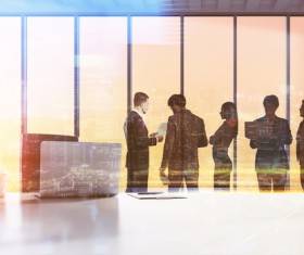 Standing at the window Business Teamwork