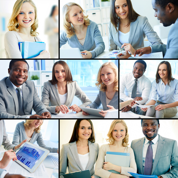 Successful business people working in the office HD picture 01