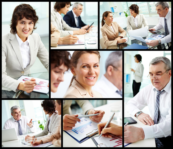 Successful business people working in the office HD picture 02