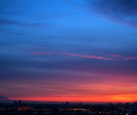 Sunset Beautiful braised cloud Stock Photo