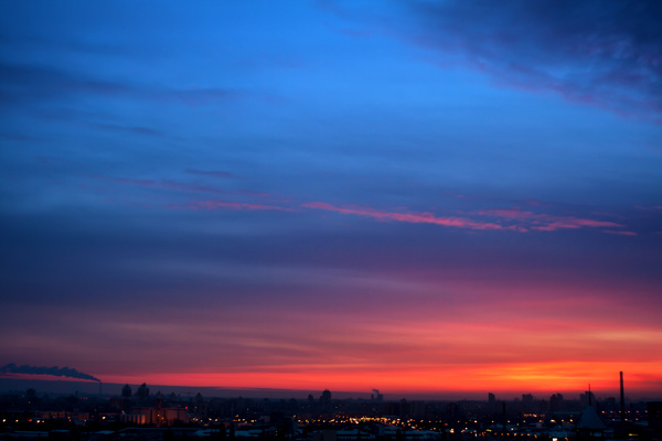 Sunset Beautiful braised cloud Stock Photo