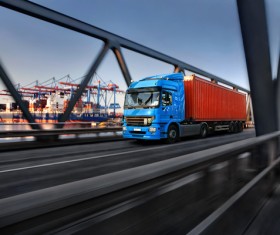 Terminals for container delivery trucks HD picture
