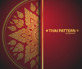 Thai pattern background vector material