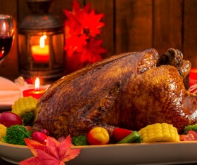 Thanksgiving dinner toast turkey Stock Photo