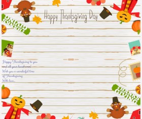 Thanksgiving frame vector material