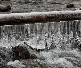 The icy water Stock Photo