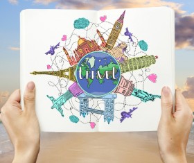 To travel with hand-painted sketchpad HD picture