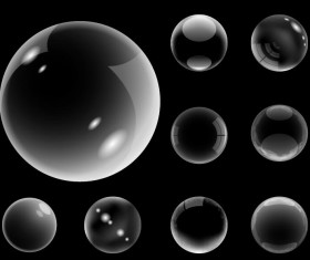 Transparent black bubble vector