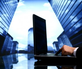 Use a computer's real estate agent HD picture