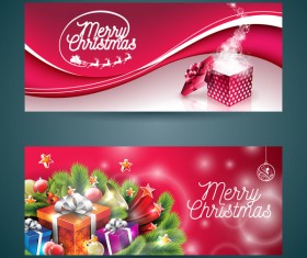 Vector graphic christmas banners design 01