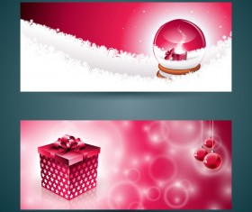Vector graphic christmas banners design 02